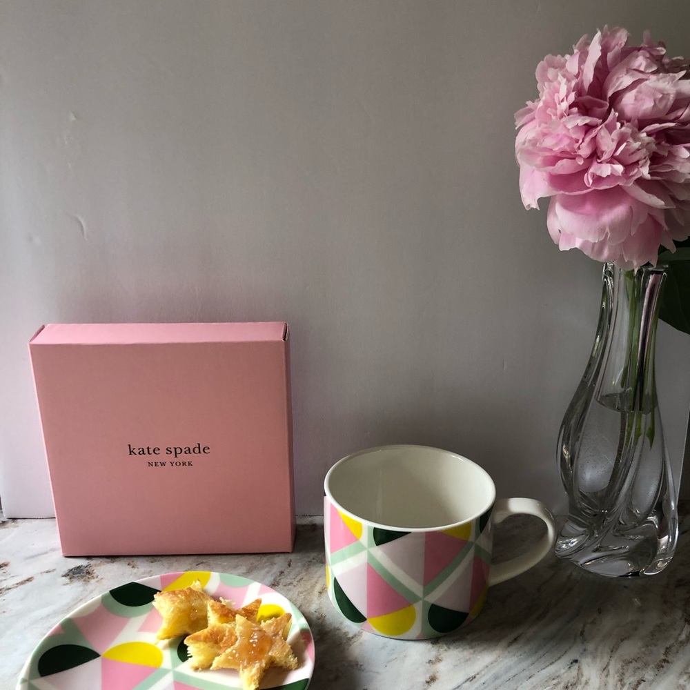Kate Spade ♠️ 2 piece breakfast set mug and plate.